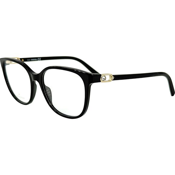 Swarovski SK5401 Womens Plastic Eyeglass Frame 001 Shiny Black 54-16 main image 4